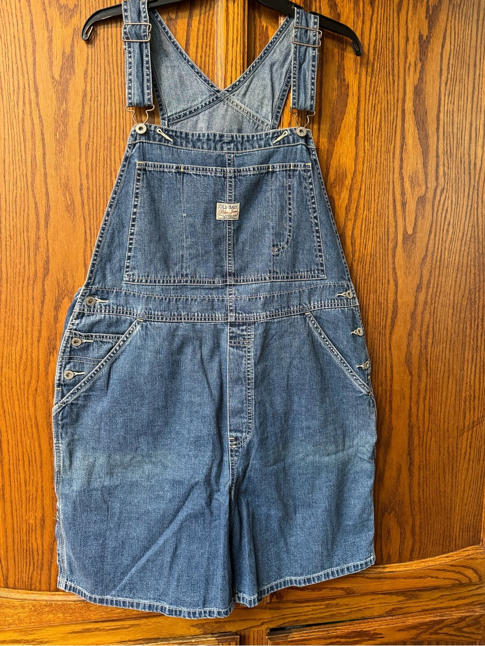 EUC VINTAGE Y2K Old Navy Denim Short Overalls - Blue, Size XL